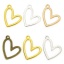 Picture of 20 PCs Zinc Based Alloy Valentine's Day Charms Multicolor Heart Hollow 25mm x 21mm