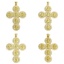 Picture of Eco-friendly Brass Religious Pendants 18K Real Gold Plated Cross Micro Pave Clear Cubic Zirconia 5cm x 3.2cm