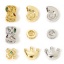 Immagine di 2 Pz Ecologico Ottone Squisito Perline per la Creazione di Gioielli con Ciondoli Fai-da-te Tamburo Pizzo Multicolore Cubic Zirconiae