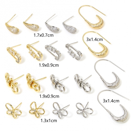 Immagine di Eco-friendly Stylish Ins Style Multicolor Brass Butterfly Animal Hollow Ear Post Stud Earrings For Women Party