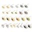 Picture of Eco-friendly Brass Exquisite Ear Post Stud Earring For DIY Jewelry Making Accessories Multicolor Cone Clear Cubic Zirconia