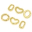 Picture of Eco-friendly Brass Bolt Spring Ring Clasps Braided Rectangle 18K Real Gold Plated