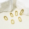 Bild von 1 Stück Umweltfreundlich Messing Federringverschluss Oval 18K Vergoldet