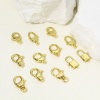 Bild von 1 Stück Umweltfreundlich Messing Karabinerverschluss 18K Echtgold plattiert