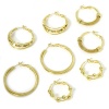 Picture of Eco-friendly Stylish Simple 18K Real Gold Plated Brass Circle Ring Beaded Hoop Earrings For Women Party