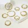 Picture of Eco-friendly Stylish Simple 18K Real Gold Plated Brass Circle Ring Beaded Hoop Earrings For Women Party