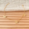 Picture of Eco-friendly Vacuum Plating Simple & Casual Ins Style 18K Real Gold Plated Brass Handmade Link Chain Anklet For Women