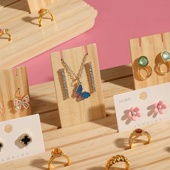 Picture of Eco-friendly Wood Jewelry Displays Natural Rectangle