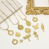 Picture of Vacuum Plating 304 Stainless Steel Insect Charms Gold Plated Bee Animal Stripe