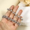 Picture of 304 Stainless Steel Handmade Link Chain Bracelets Silver Tone 19cm(7 4/8") long
