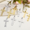 Picture of Vacuum Plating 304 Stainless Steel Charms Cross With Snap Clasp