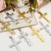 Picture of Vacuum Plating 304 Stainless Steel Charms Cross With Snap Clasp
