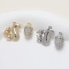 Image de 1 Pièce Breloques en Laiton Ecureuil Multicolore Pomme de pin Micro Pave à Zircone Cubique Clair