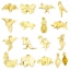 Imagen de 1 Unidad Respetuoso del Medio Ambiente Latón Origami Colgantes 18K Oro Real Chapado Animal