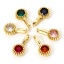 Immagine di 2 Pz Ecologico Ottone Ciondoli Tondo 14k Vero Oro Placcato Intagliato 11.5mm x 6mm