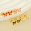 Imagen de 1 Par Enchapado al Vacío Exquisito Insecto Chapado en Oro de 18K Multicolor 304 Acero Inoxidable Mariposa Esmalte Pendientes Para Mujeres Fiesta