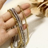 Picture of 304 Stainless Steel Beaded Chain Anklet With Lobster Claw Clasp And Extender Chain 23cm(9") long