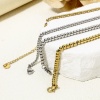 Picture of 304 Stainless Steel Beaded Chain Anklet With Lobster Claw Clasp And Extender Chain 23cm(9") long