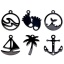 Picture of 304 Stainless Steel Charms Black Double-sided Polishing