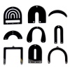 Picture of 304 Stainless Steel Chandelier Connectors Black Arched Double-sided Polishing