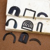 Picture of 304 Stainless Steel Chandelier Connectors Black Arched Double-sided Polishing