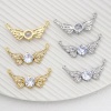 Image de 1 Pièce Pendentifs en Laiton Aile Multicolore à Zircone Cubique Clair
