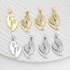 Image de 1 Pièce Pendentifs en Laiton Aile Multicolore à Zircone Cubique Clair