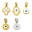 Bild von 1 Stück Vakuumbeschichtung 304 Edelstahl Religiös Charms Böser Blick Evil Eye