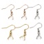 Picture of 10 PCs 304 Stainless Steel Ear Wire Hooks Earrings For DIY Jewelry Making Accessories With Pinch Clip