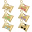 Immagine di 1 Pz Ottone Ciondoli Caramella Placcato Oro 18K Cibo Lettere " sweet " Smalto 16mm x 13mm