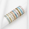 Picture of 304 Stainless Steel Italian Charm Links For DIY Bracelet Jewelry Making Silver Tone Rectangle Enamel 10mm x 9mm