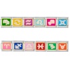 Picture of 304 Stainless Steel Italian Charm Links For DIY Bracelet Jewelry Making Silver Tone Rectangle Constellation Enamel 10mm x 9mm