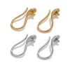 Image de 4 Pcs Boucles d'Oreilles Crochets Accessories pour DIY Fabrication de Bijoux en 304 Acier Inoxydable Avec Épingle à Bélière en Perles