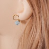 Image de 4 Pcs Boucles d'Oreilles Crochets Accessories pour DIY Fabrication de Bijoux en 304 Acier Inoxydable Avec Épingle à Bélière en Perles