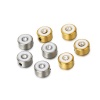 Image de 1 Pièce Perles pour DIY Fabrication de Bijoux en 304 Acier Inoxydable Placage sous Vide Plat-Rond Doré Émail env. 8.5mm Dia., Trou: env. 1.5mm