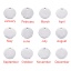 Image de 2 Pcs Breloques en 304 Acier Inoxydable Fleur de Mois de Naissance Rond Argent Mat 12mm Dia.