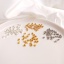 Image de 5 Pcs Bouchons de Perles à Écraser pour les Extrémités du Collier et du Bracelet Accessoires de Fabrication de Bijoux en Laiton Respectueux de la Nature Tonneau Multicolore 3mm x 2.5mm