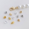 Picture of Eco-friendly Brass Crimp Beads Stoppers For Bracelet Necklace Ends Jewelry Making Accessories Barrel Multicolor 3mm x 2mm
