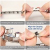 Immagine di 1 Pz Lega di Zinco & Acciaio Inossidabile Bracciale con Charm Italiano a Maglie, Creazione di Gioielli Fai-da-te Oro Placcato & Tono Argento Rettangolo Stella 10mm x 9mm