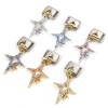 Immagine di 1 Pz Lega di Zinco & Acciaio Inossidabile Bracciale con Charm Italiano a Maglie, Creazione di Gioielli Fai-da-te Oro Placcato & Tono Argento Rettangolo Stella 10mm x 9mm