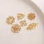 Picture of Eco-friendly Brass Style Of Royal Court Character Connectors Charms Pendants Lace 14K Real Gold Plated Hollow