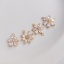 Immagine di 1 Pz Ecologico Ottone Ciondoli Fiore 14k Vero Oro Placcato Trasparente Cubic Zirconiae