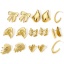Picture of 1 Pair Vacuum Plating 304 Stainless Steel Ear Post Stud Earrings 18K Gold Plated Bowknot With Stoppers