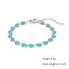 Picture of Eco-friendly 304 Stainless Steel Valentine's Day Handmade Link Chain Bracelets Silver Tone Multicolor Heart Enamel