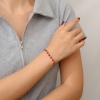 Picture of Eco-friendly 304 Stainless Steel Valentine's Day Handmade Link Chain Bracelets Silver Tone Multicolor Heart Enamel