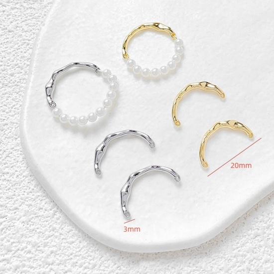 Picture of Eco-friendly Brass Simple Ring Components Curve Multicolor