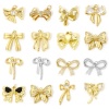 Picture of Eco-friendly Brass Clothes Charms Multicolor Bowknot Micro Pave Clear Cubic Zirconia