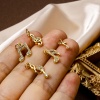 Picture of Eco-friendly Brass Music Charms 18K Real Gold Plated Musical Note Micro Pave Clear Cubic Zirconia