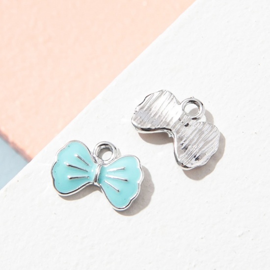 Picture of Zinc Based Alloy Clothes Charms Bowknot Enamel 15mm x 11mm