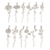Picture of Eco-friendly 201 Stainless Steel Birth Month Flower Pendants Silver Tone Hollow